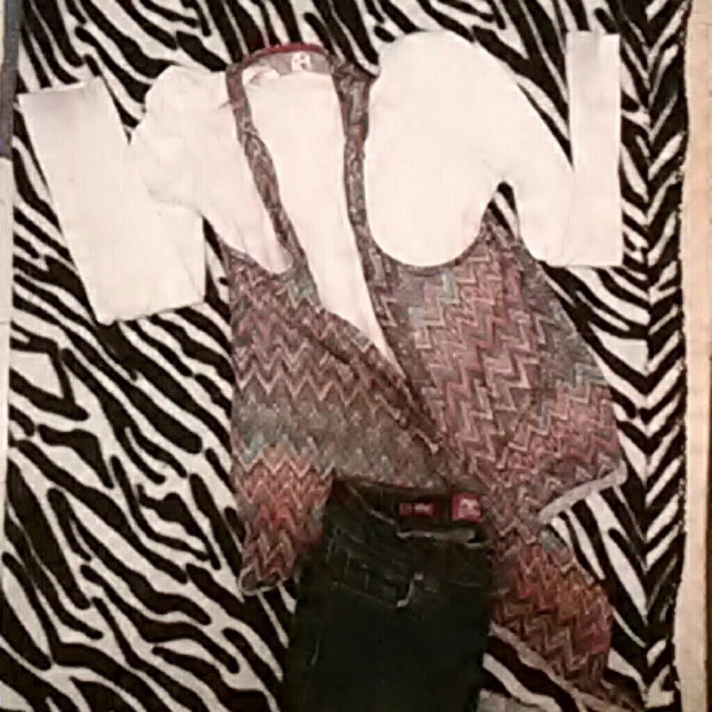 Arizona jeans girl top with cardigan